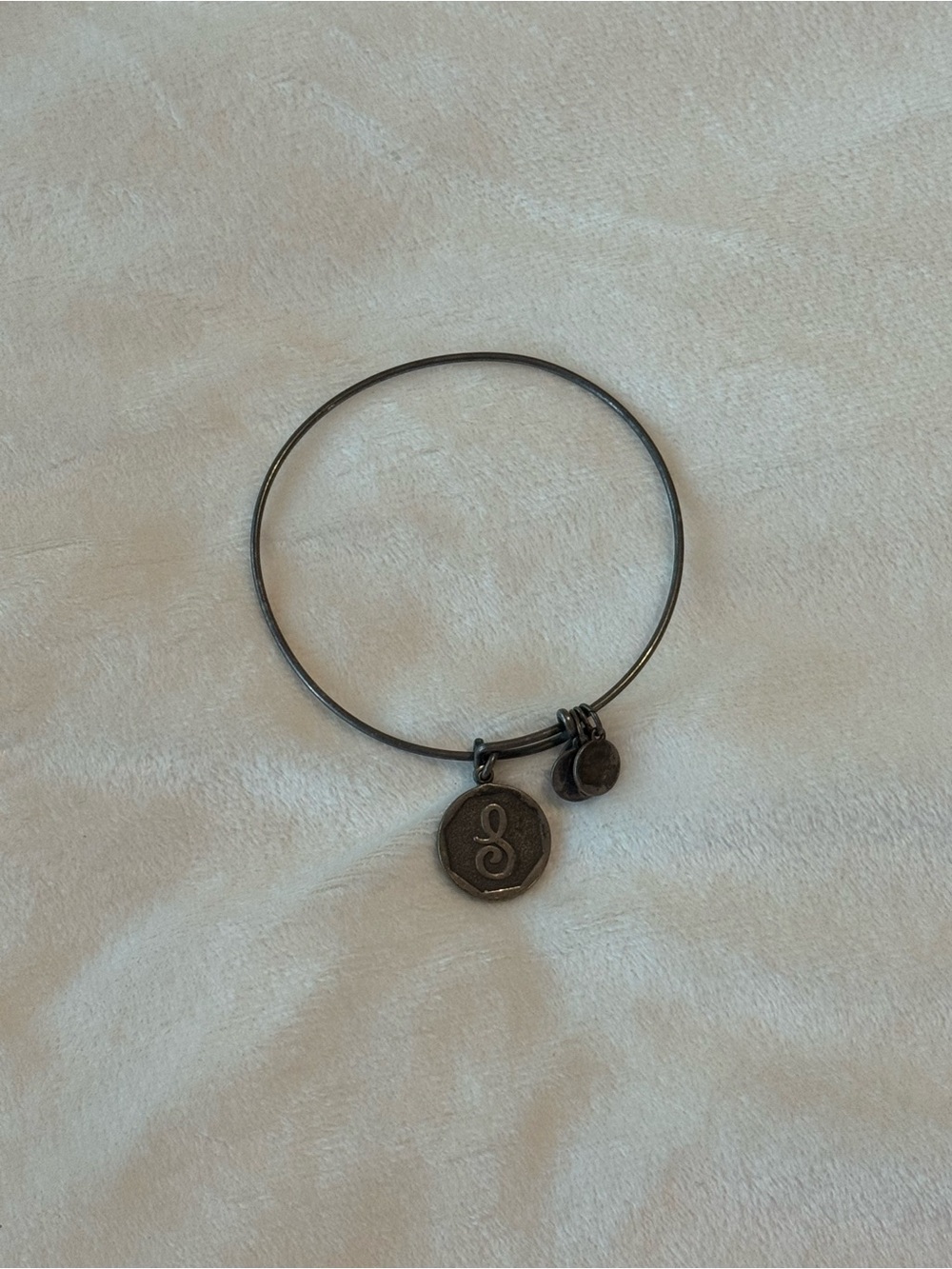 Alex and Ani Initial S Monogram Bangle Bracelet